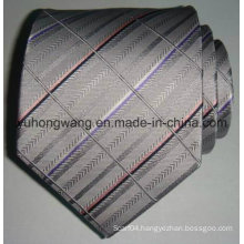 New Men′s Silk Woven Jacquard Stripe Necktie